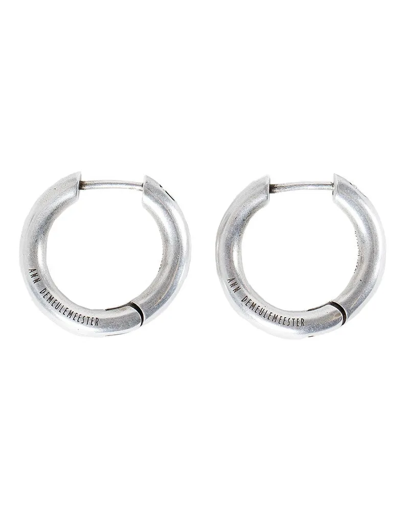 Ann Demeulemeester Mariela Anatomic Loop Earrings Silver