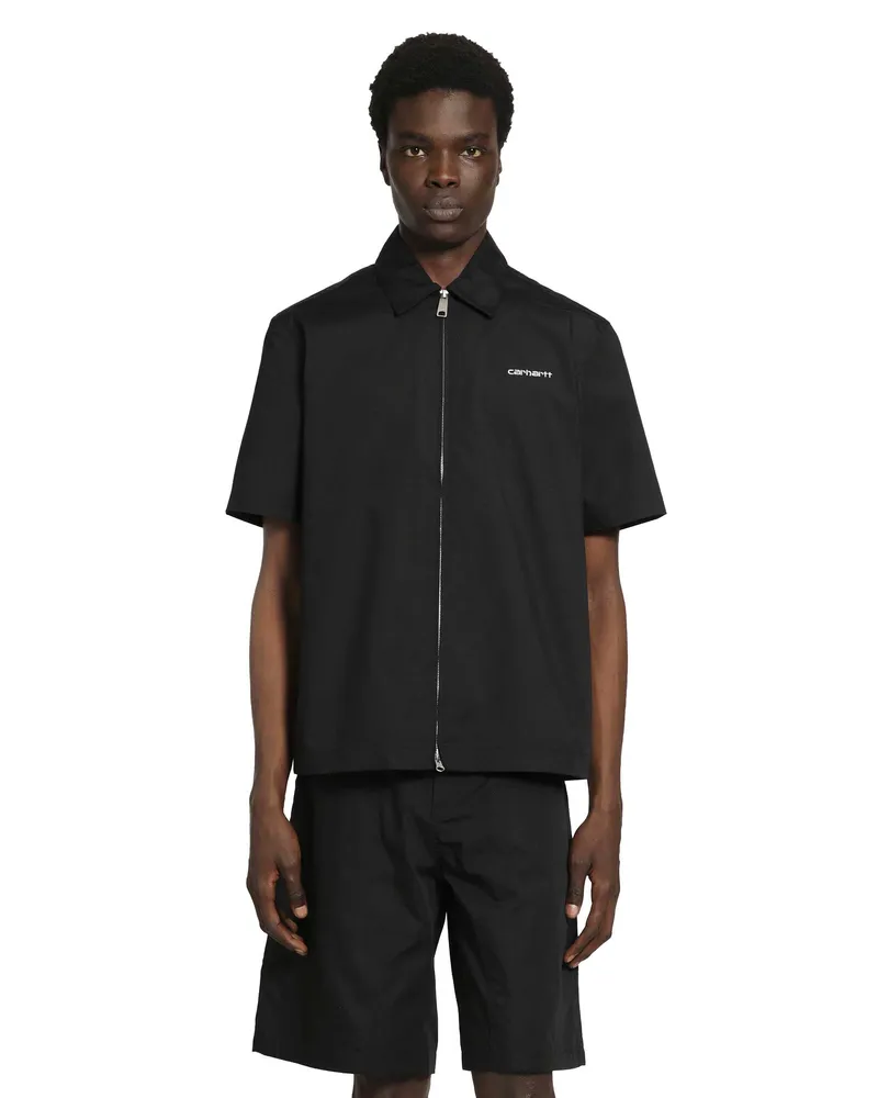Carhartt WIP S/S Postal Zip Shirt Black