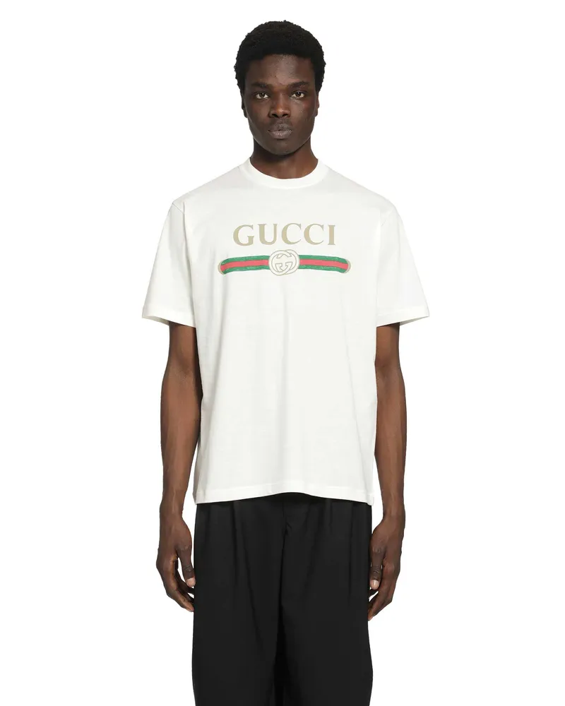 Gucci Silk Blend Interlocking G T-Shirt White