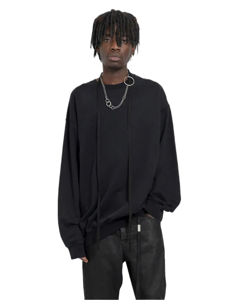Ann Demeulemeester MAN BLACK SWEATSHIRTS Black