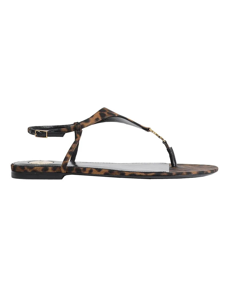 Saint Laurent Cassandra Sandals Brown