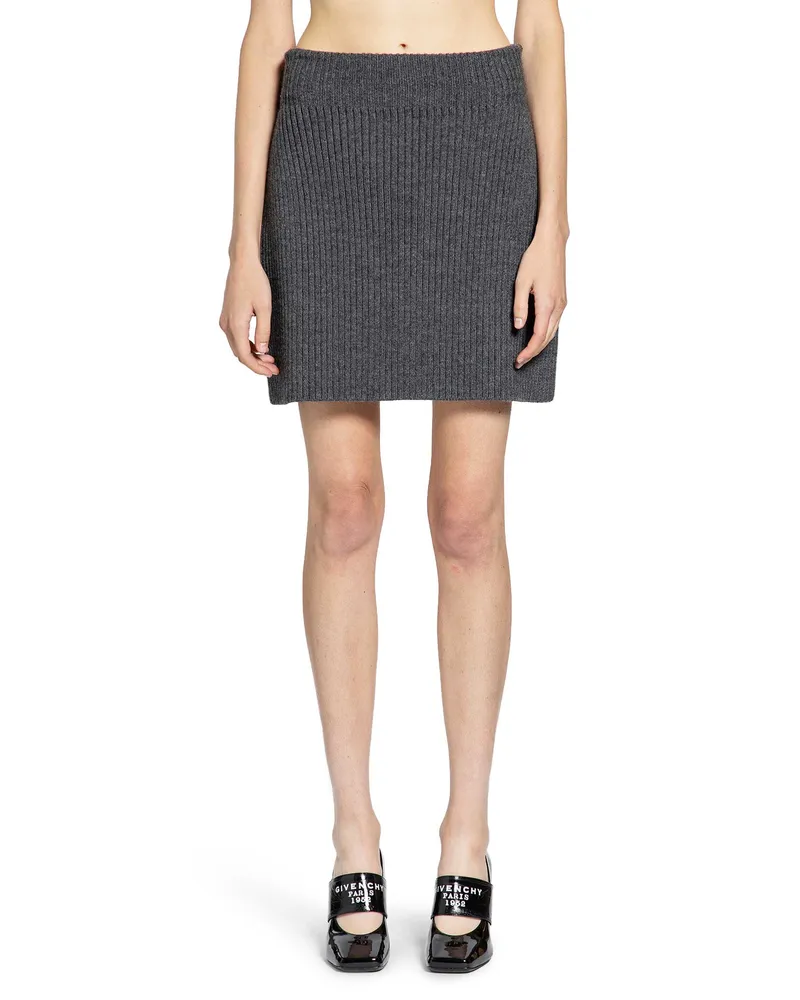 Givenchy Mini Pencil Skirt in Wool Grey