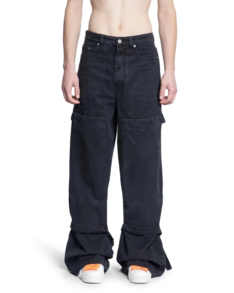 OFF-WHITE Canvas Relaxed Carpenter Denim Trousers Black