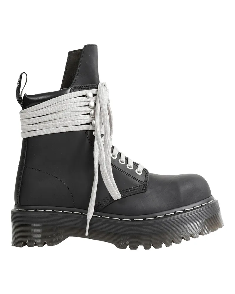 Rick Owens Dr. Martens x  Quad Sole Steel Toe Boots Black