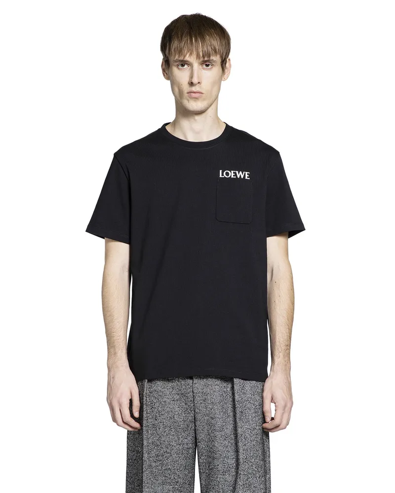 Loewe Pocket Logo Relaxed Fit T-Shirt Black