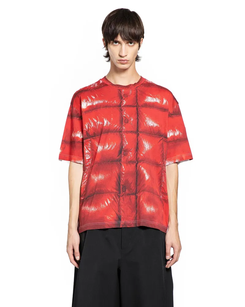 Moncler Asap Rocky Collaboration Cotton T-Shirt Red