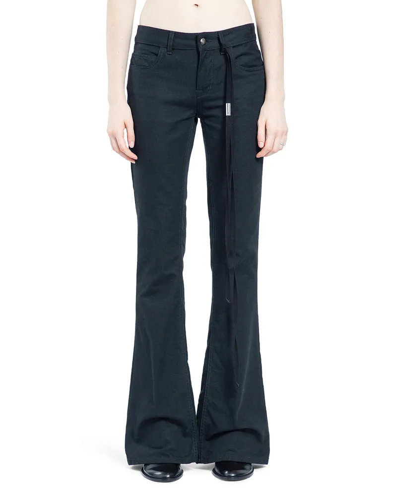 Ann Demeulemeester Xyla 5-Pockets Slim Fit Bootcut Trousers Black