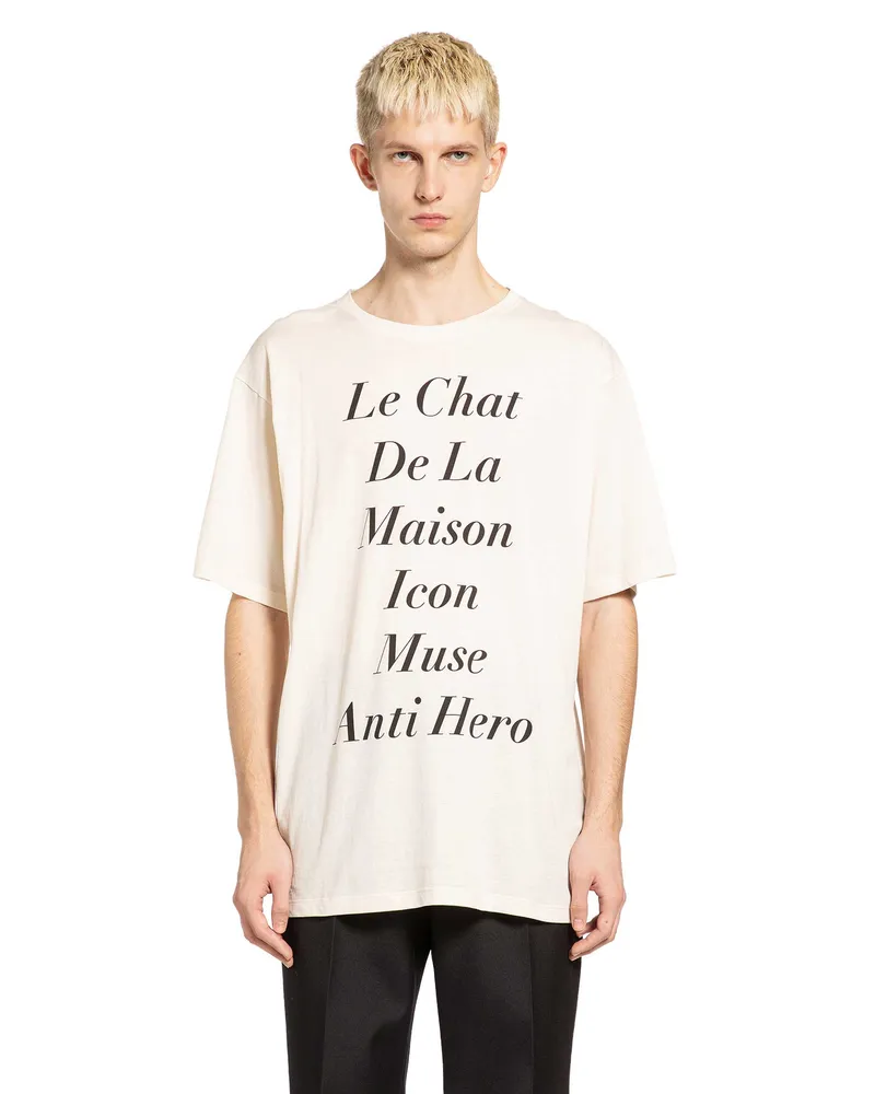 Valentino Garavani Le Chat de la Maison Icon Muse Anti Hero T-Shirt Off-white
