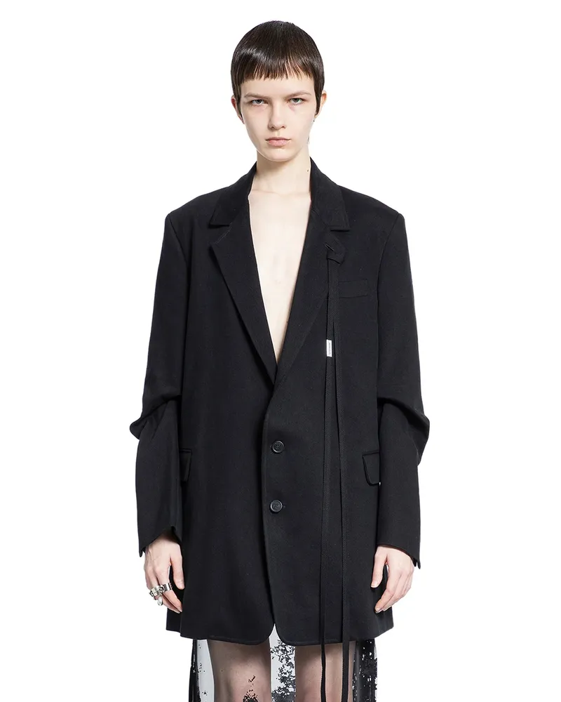 Ann Demeulemeester Agnes High Comfort Tailored Blazer Black