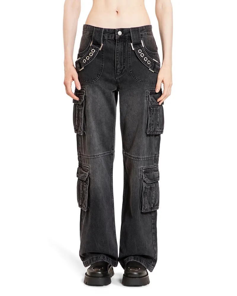 MISBHV Harness Strap Cargo Trousers Black