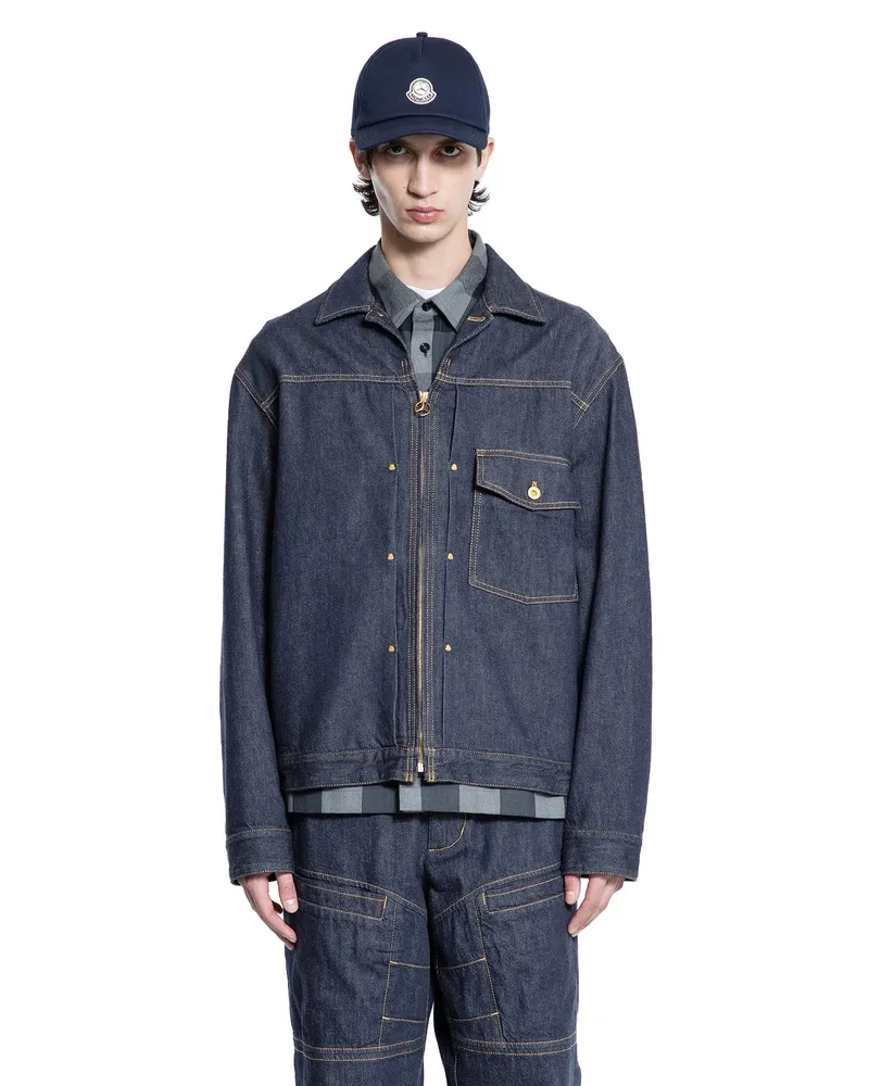 Moncler Mercedes-Benz by Nigo Collaboration Nepit Denim Jacket Blue