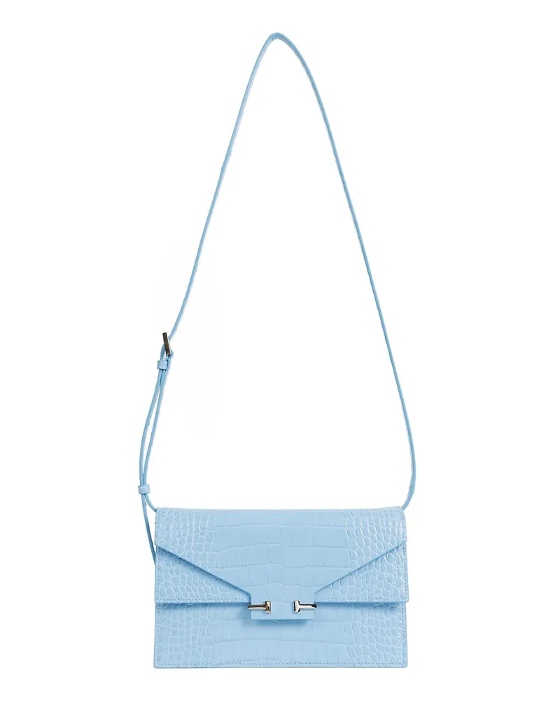 Tom Ford Printed Croc Aube Shoulder basg Blue