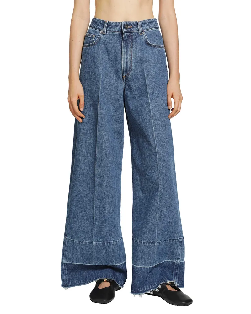 Givenchy Wide Leg Jeans Blue