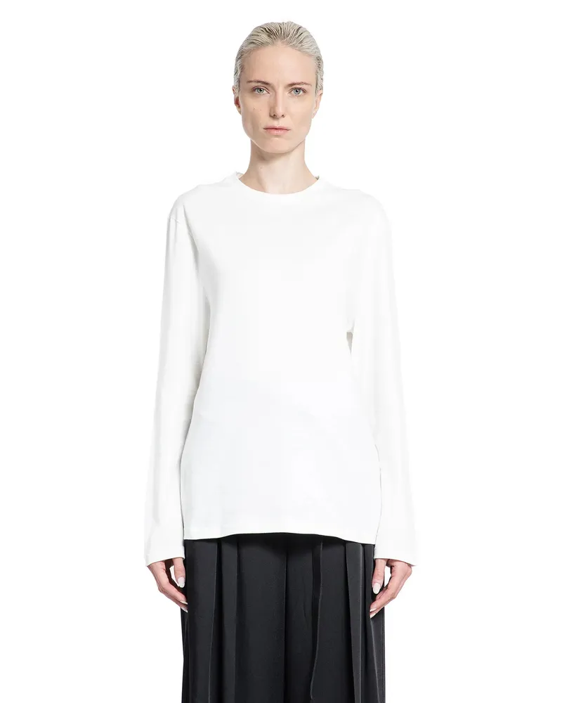 Jil Sander Universal Consciouness Long Sleeve T-Shirt White