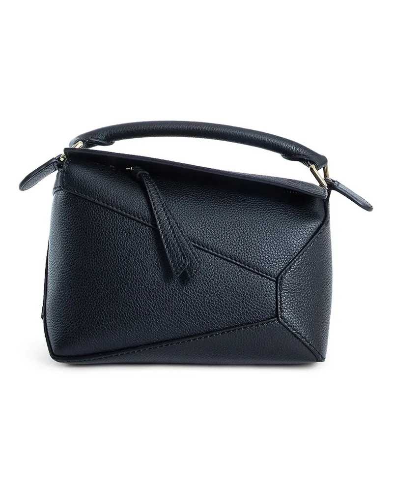 Loewe Mini Puzzle Edge bag in soft grained calfskin Black