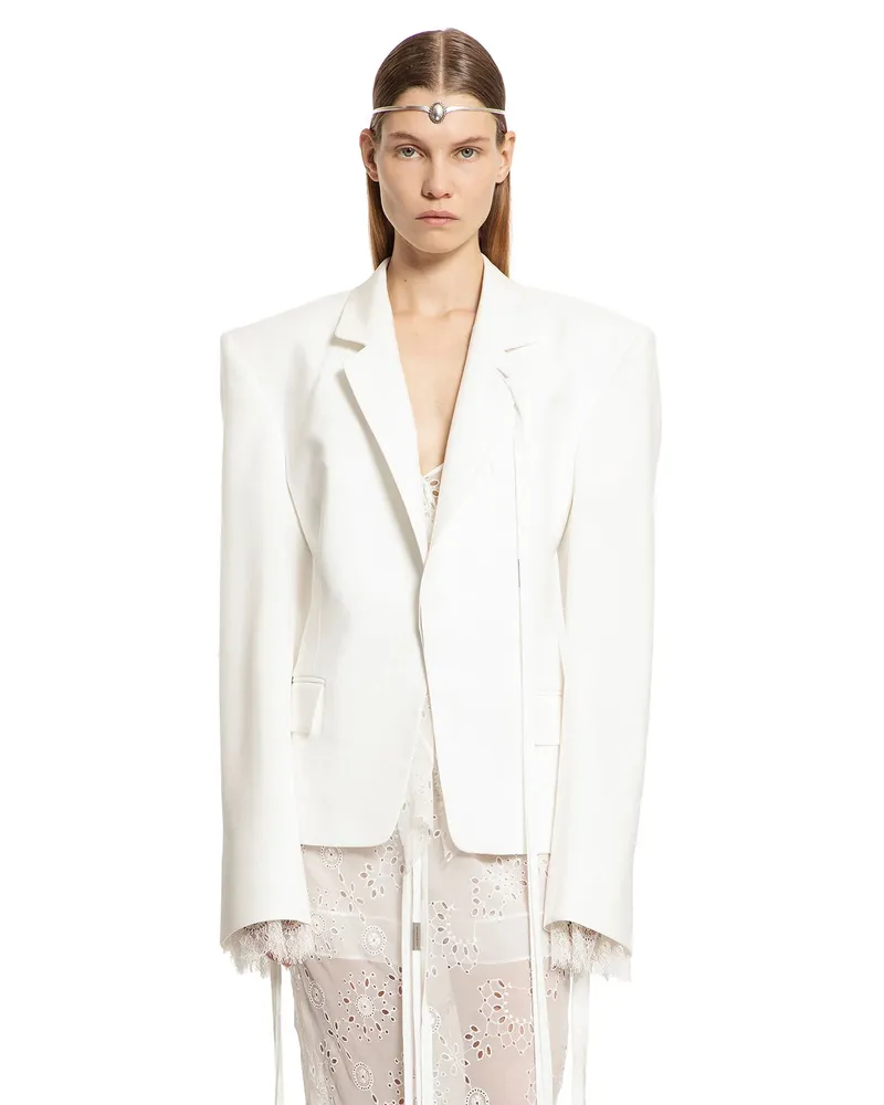 Ann Demeulemeester Susa Comfort Tailored Blazer White