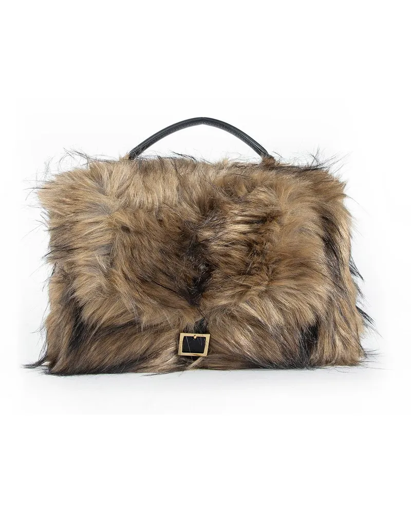 Sacai Faux Fur Muff Beige