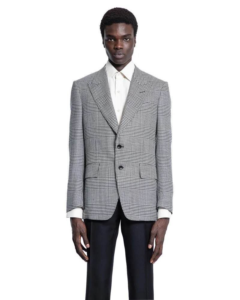 Tom Ford Blazer Shelton Principe di Galles Black&white