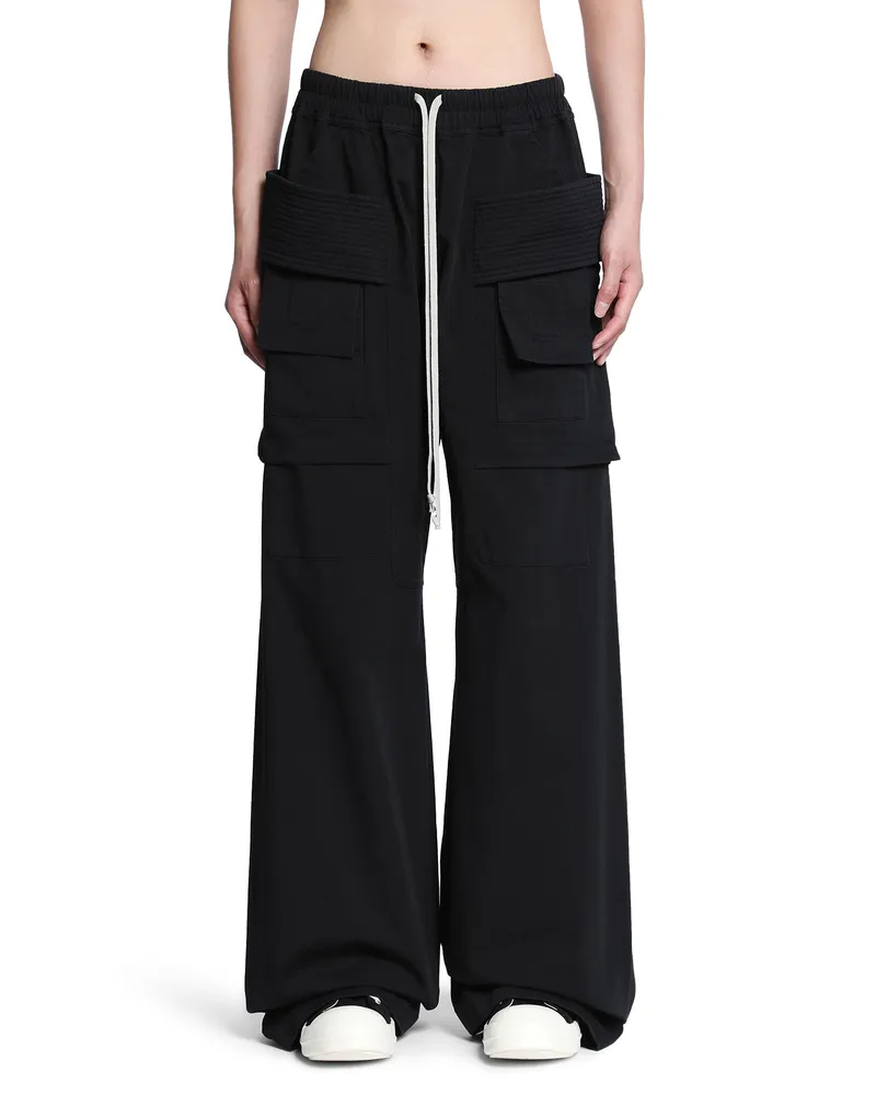 DRKSHDW by Rick Owens Concordians Creatch Wide Cargo Drawstring Black