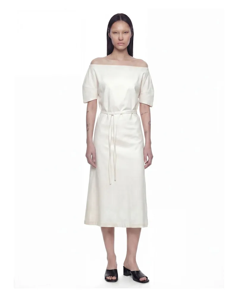 Christophe Lemaire Off Shoulder Dress Off-white