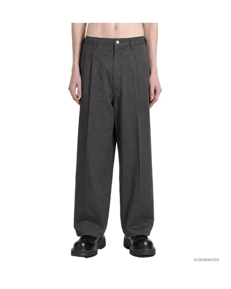 Comme des Garçons Pleated Cotton Pants Black
