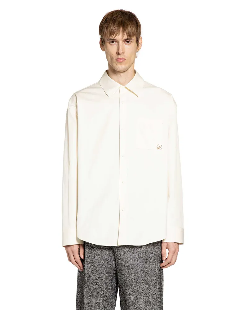 Loewe Two-Tone Anagram Shirt Off-white