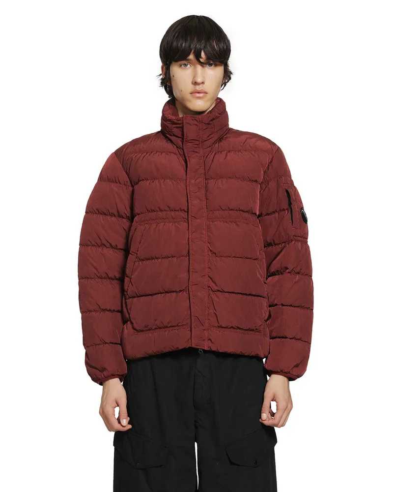 C.P. Company Chrome-R Hooded Lens Down Jacket Red