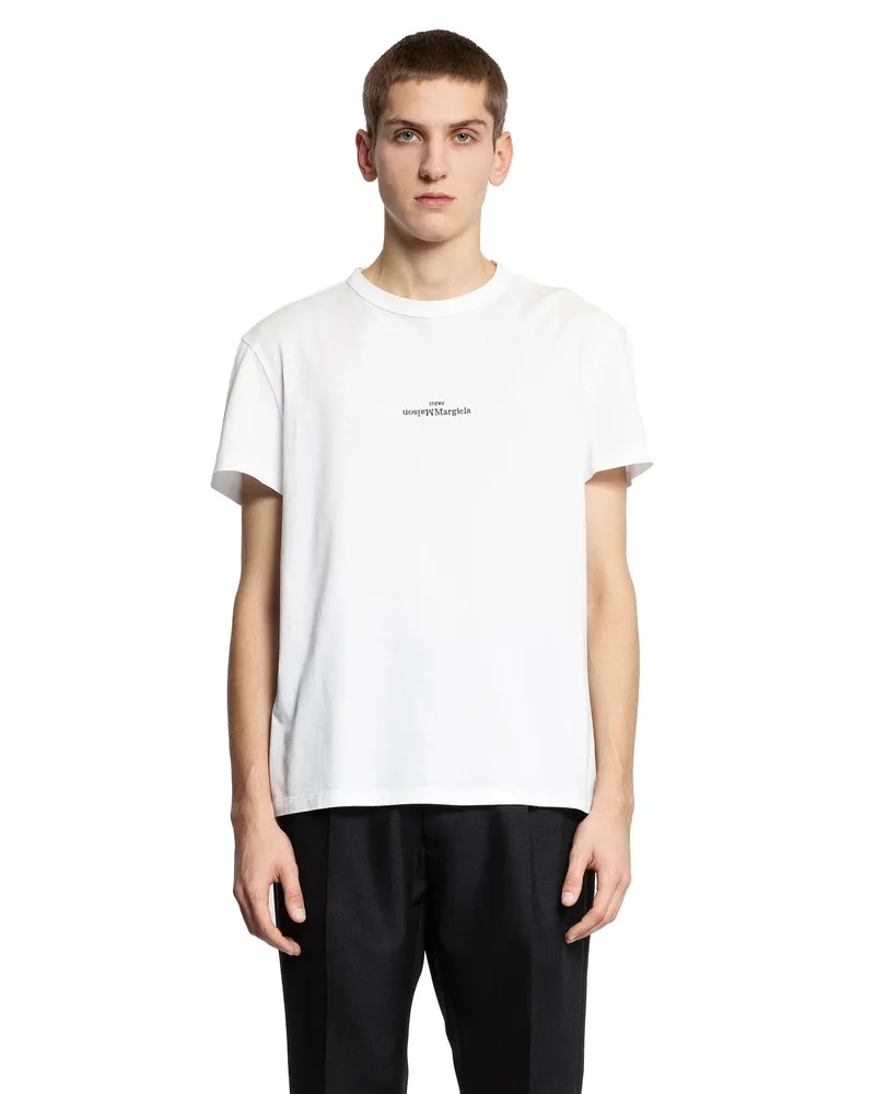 Maison Margiela Distorted Logo T-Shirt White
