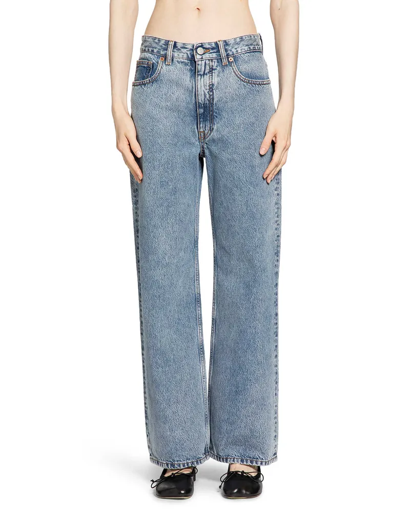 Maison Margiela Wide Leg Jeans Blue