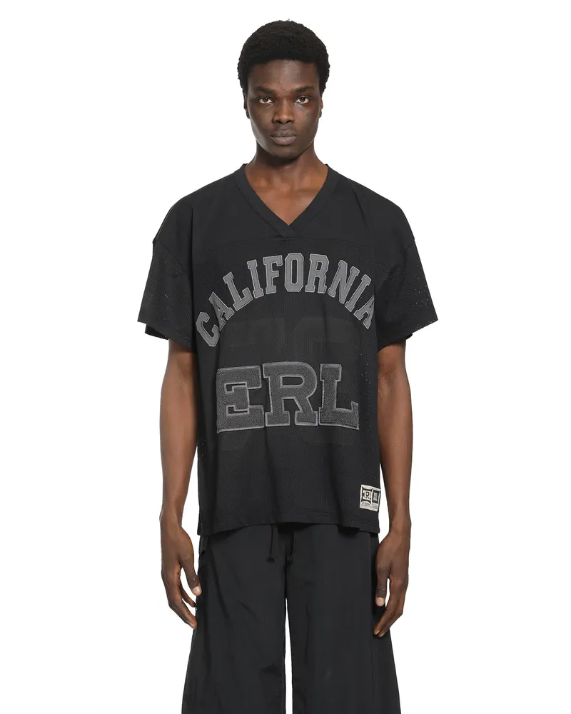 ERL Football Mesh T-Shirt Black