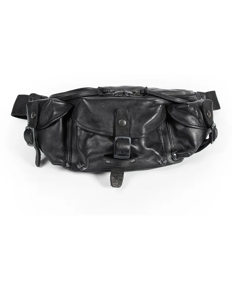 Yohji Yamamoto MAN BLACK FANNY PACKS 