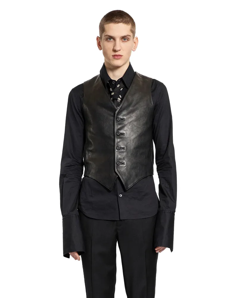 Ann Demeulemeester Alrik Classic Waistcoat Black