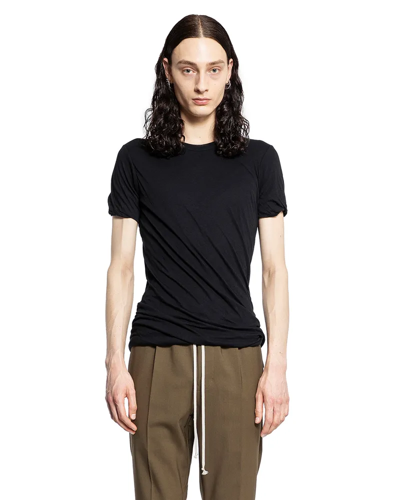 Rick Owens MAN BLACK T-SHIRTS & TANK TOPS