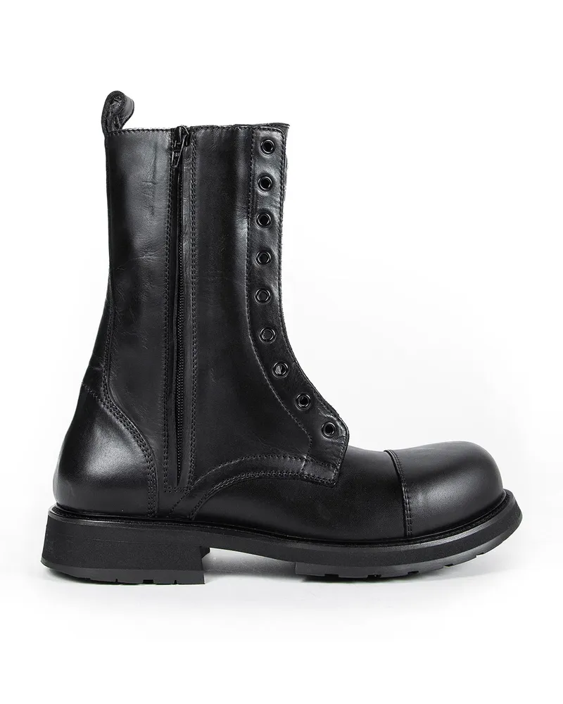 Balenciaga Truck Lace-Up Boots Black