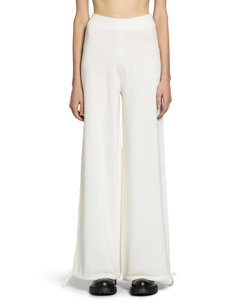 Max Mara Wool Yarn Trousers White