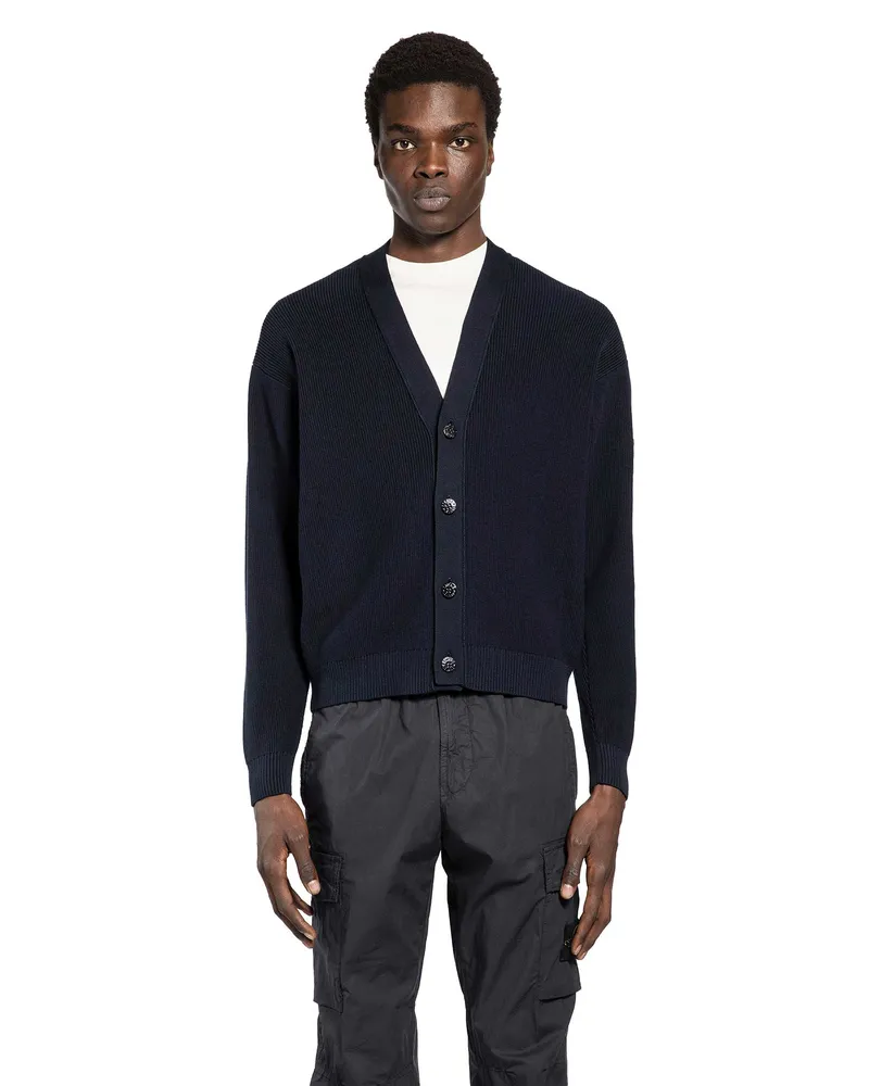 Stone Island 5100009 Pure Light Wool Cardigan Black