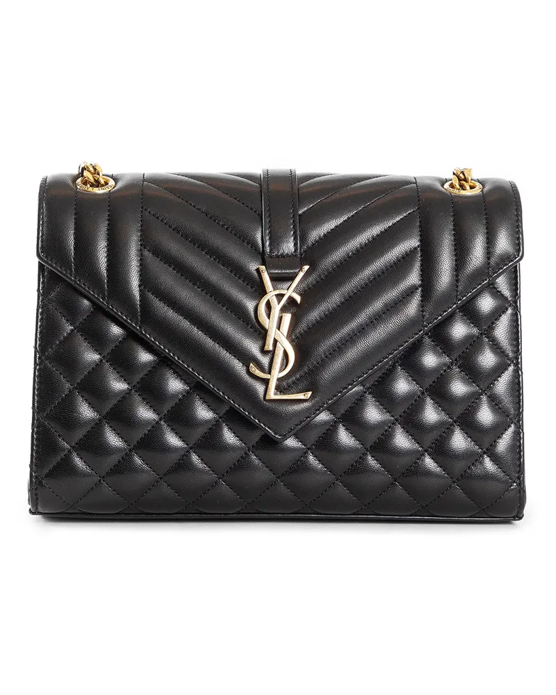 Saint Laurent Envelope Medium in Matelassé Lambskin Black