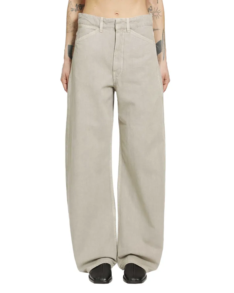 Christophe Lemaire Curved Twill Trousers Grey