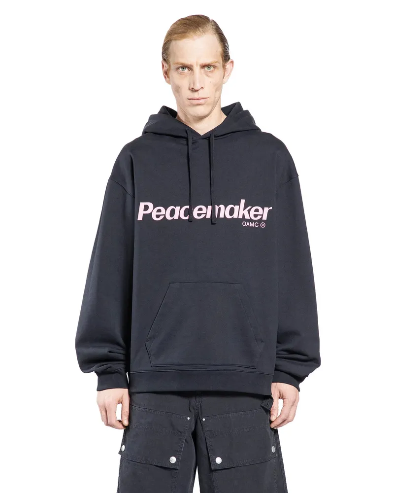 OAMC Peacemaker Flower Loose Fit Hoodie Black