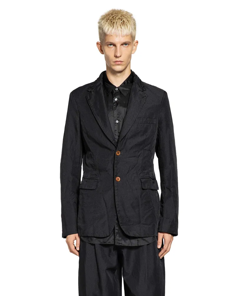 Comme des Garçons Crinkled Nylon Blazer Black