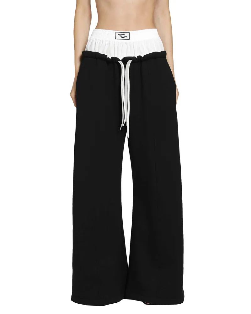 SSHEENA Double Waist Sweatpants Black