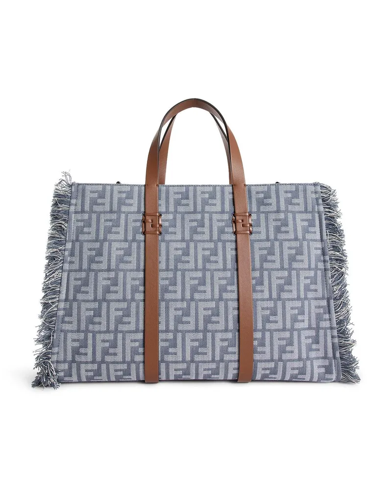 Fendi FF Denim Summer Tote Blue
