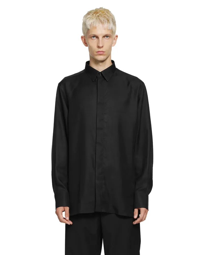 Tom Ford Charmeuse Fluid Fit Shirt Black