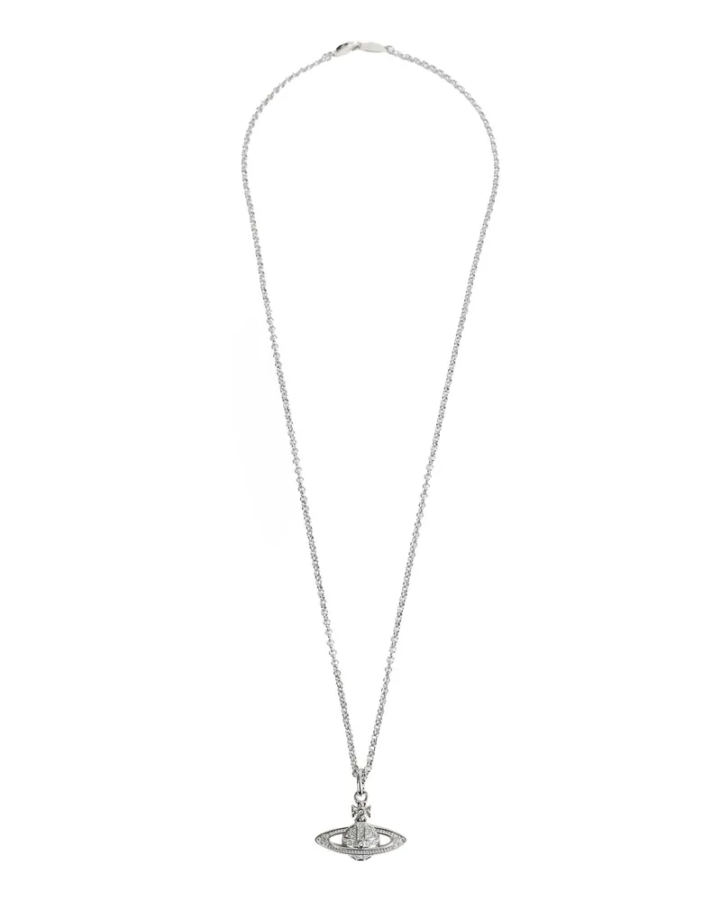 Vivienne Westwood Mini Bas Relief Orb Pendant Necklace Silver