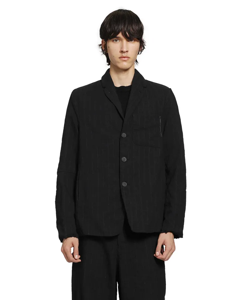 TRANSIT Mottle Pinstripe Blazer Black