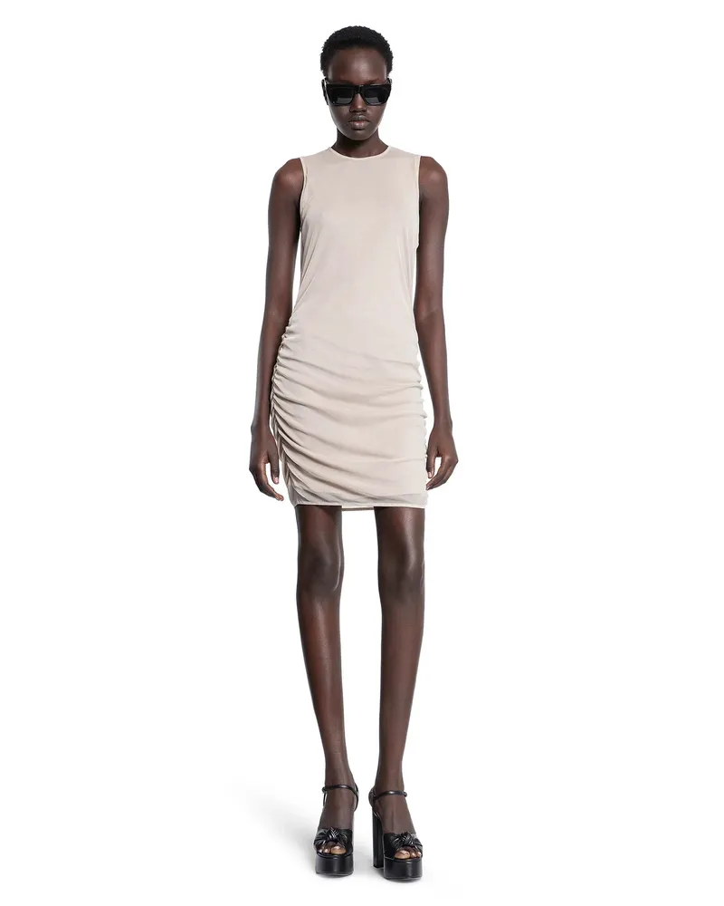 Saint Laurent WOMAN BEIGE DRESSES Beige