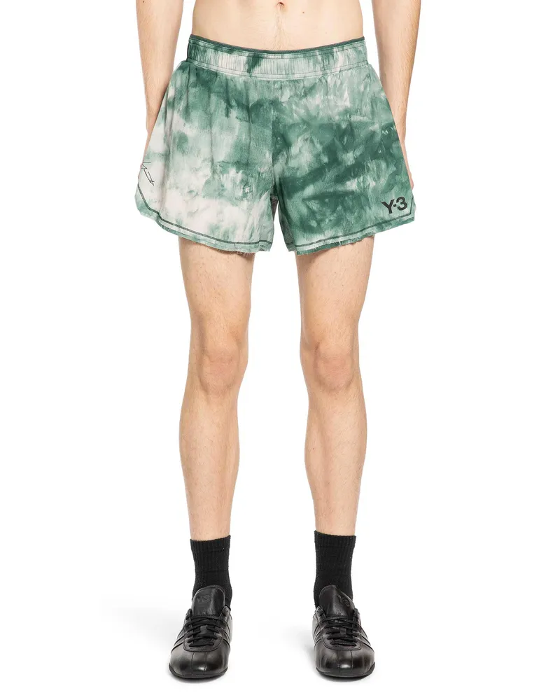 Y-3 AOP Running Shorts Green