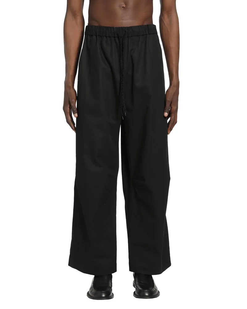 Simone Rocha Elasticated Knee Pleat Trousers Black