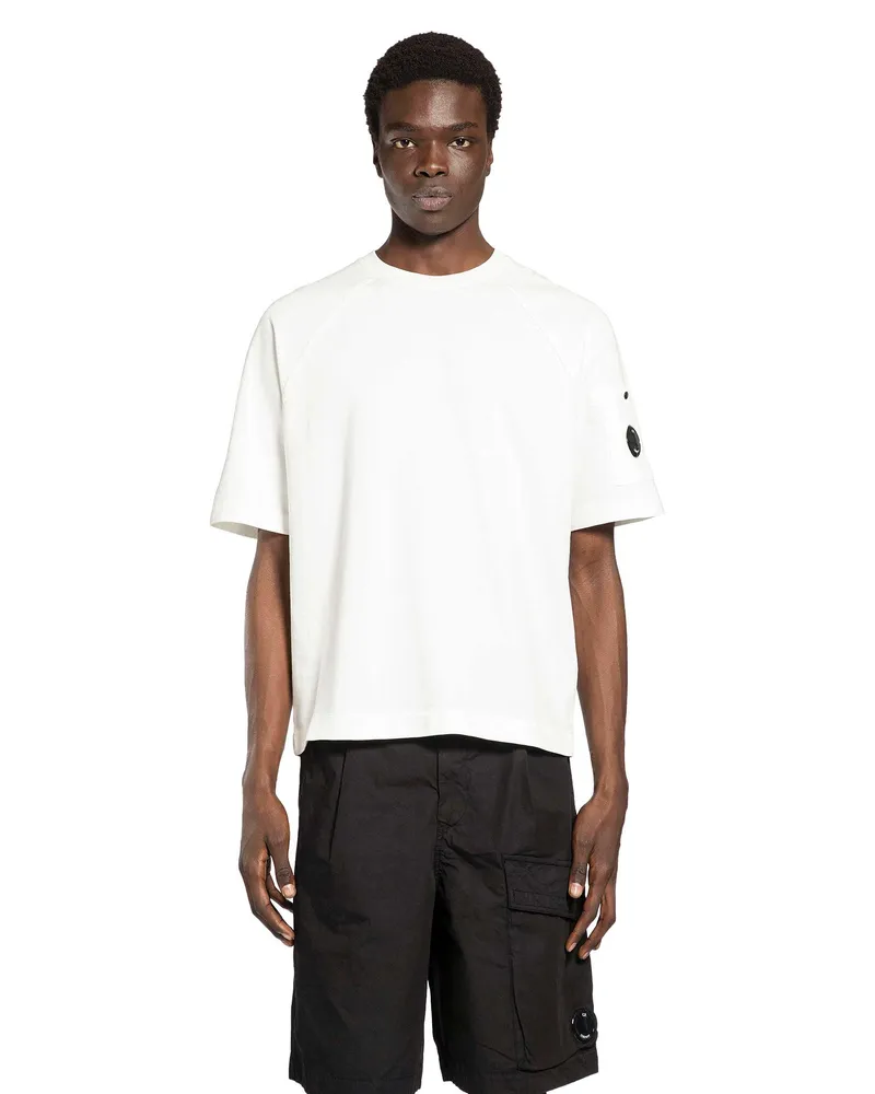 C.P. Company Light Fleece Lens T-Shirt White