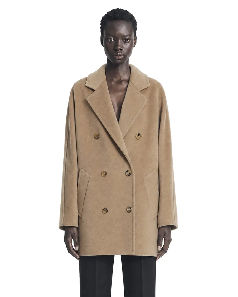 Max Mara Short Rebus Coat Beige